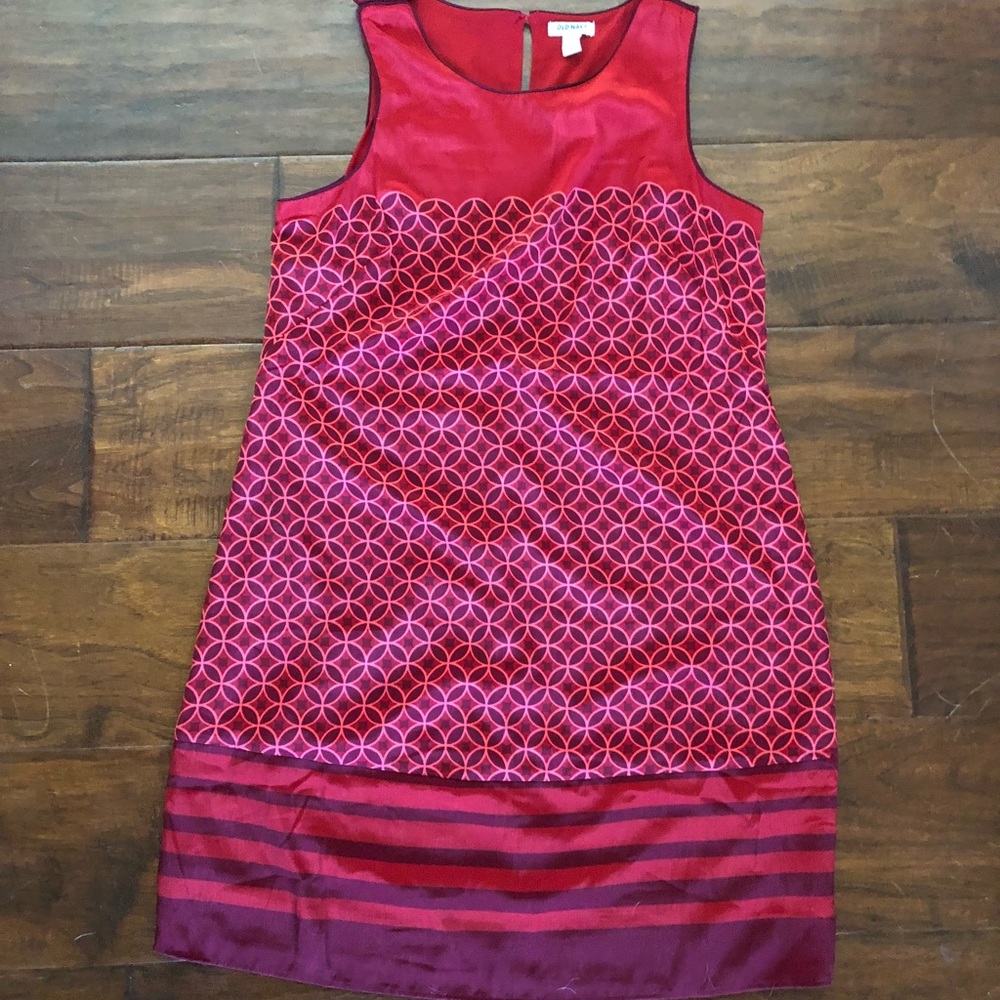 patterned red dress!